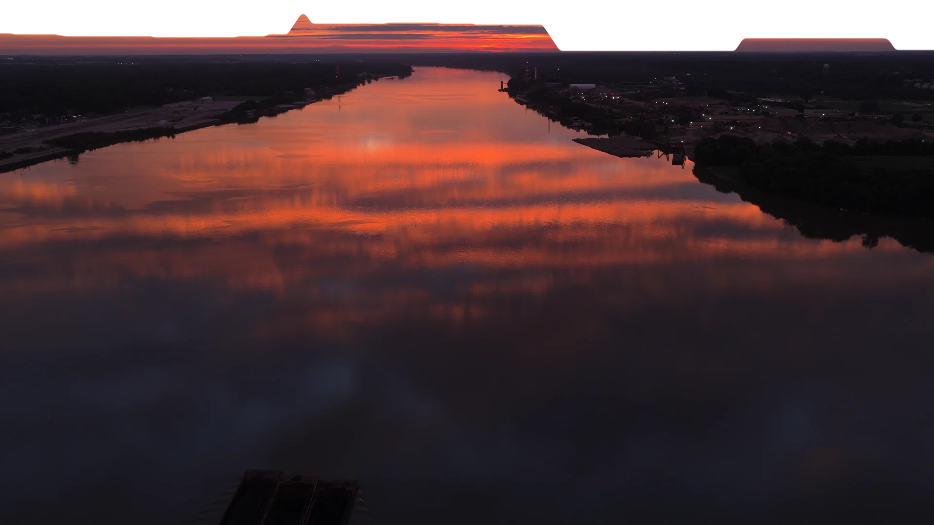 Sunrise over the Ohio River in Southern Indiana